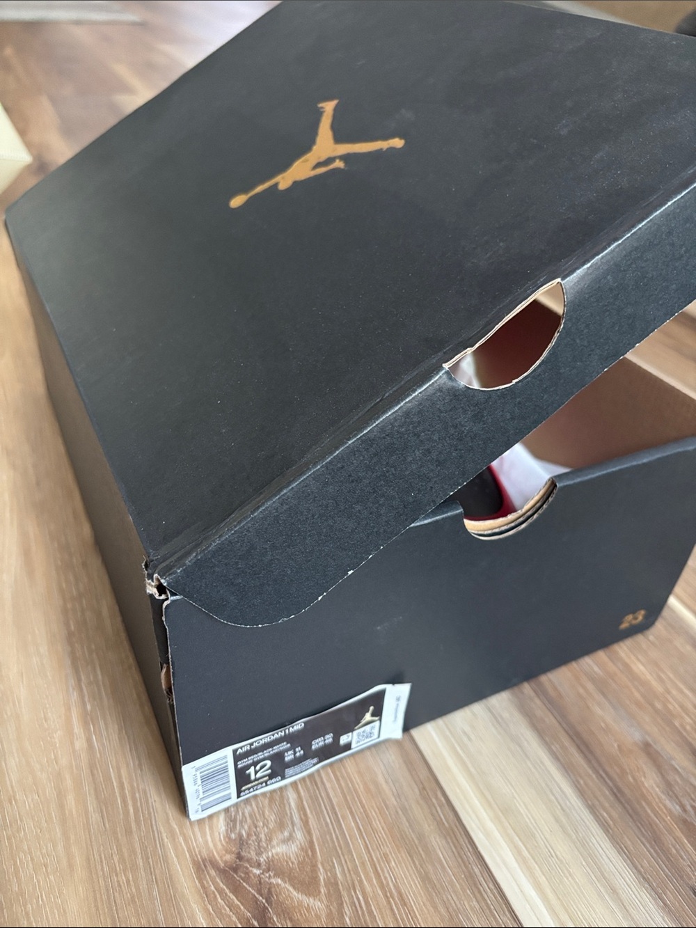 NWT, NEVER WORN Jordan’s Nike Red and Black High-Top Sneakers. Still OG Box! - Picture 2 of 6